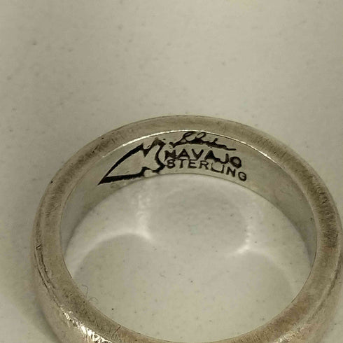 インディアンジュエリー INDIAN JEWELRY NAVAJO Stanley Parlker SV2連リング STERLING メンズ  8号